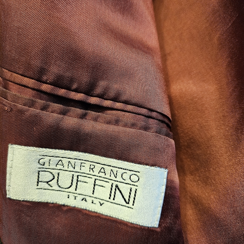 Gianfranco Ruffini Wool Houndstooth Men's Jacket 40R - Picture 5 of 6